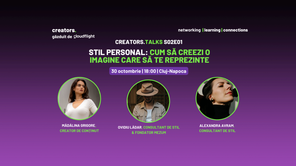 Read more about the article Creators.talks S02E02: Stil personal – cum să creezi o imagine care să te reprezinte